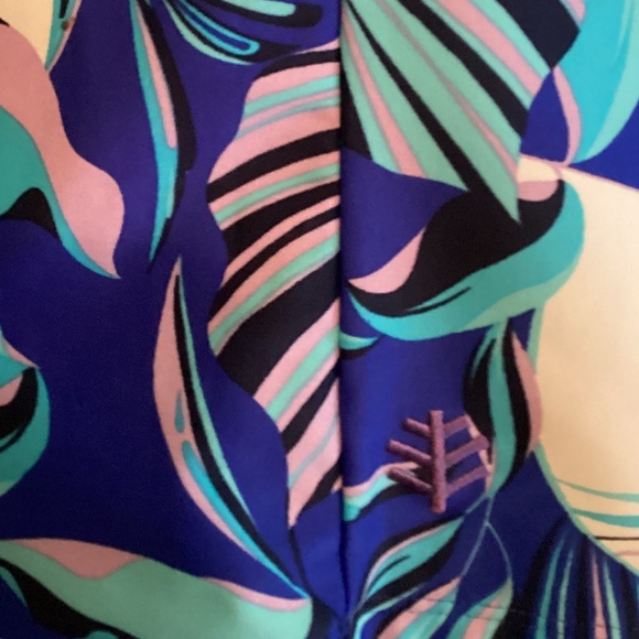 Coolibar Kaylana Tank Top UPF 50+ Blue Floral Swim Rashguard Aqua Helios Fabric - Picture 14 of 15